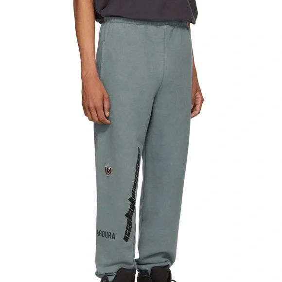 Yeezy Season 5 Calabasas Embroidered French Terry Track Sweatpants Hospital Blue